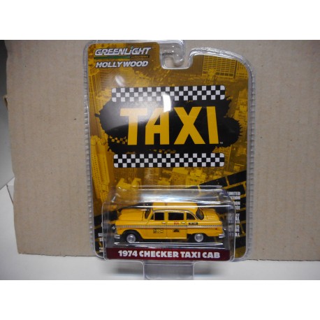 HOLLYWOOD TAXI 1974 CHECKER TAXI CAB 1:64 GREENLIGHT