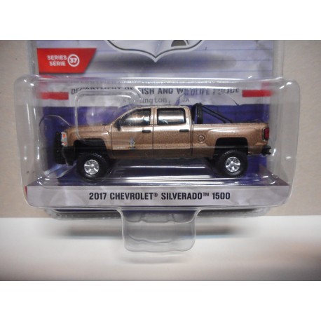 US POLICE FISH & WILDLIFE CHEVROLET SILVERADO 1500 2017 1:64 GREENLIGHT