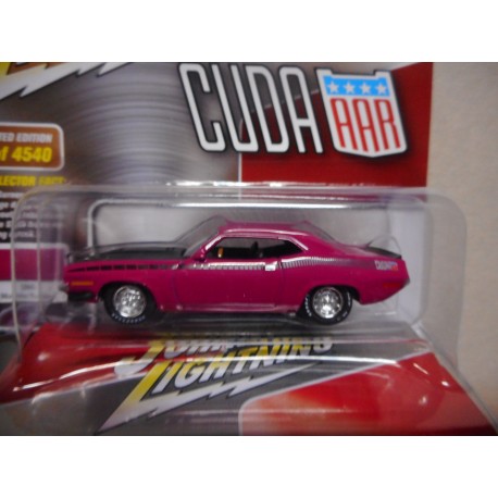 PLYMOUTH AAR CUDA 1970 MOULIN ROUGE 1:64 JOHNNY LIGHTNING