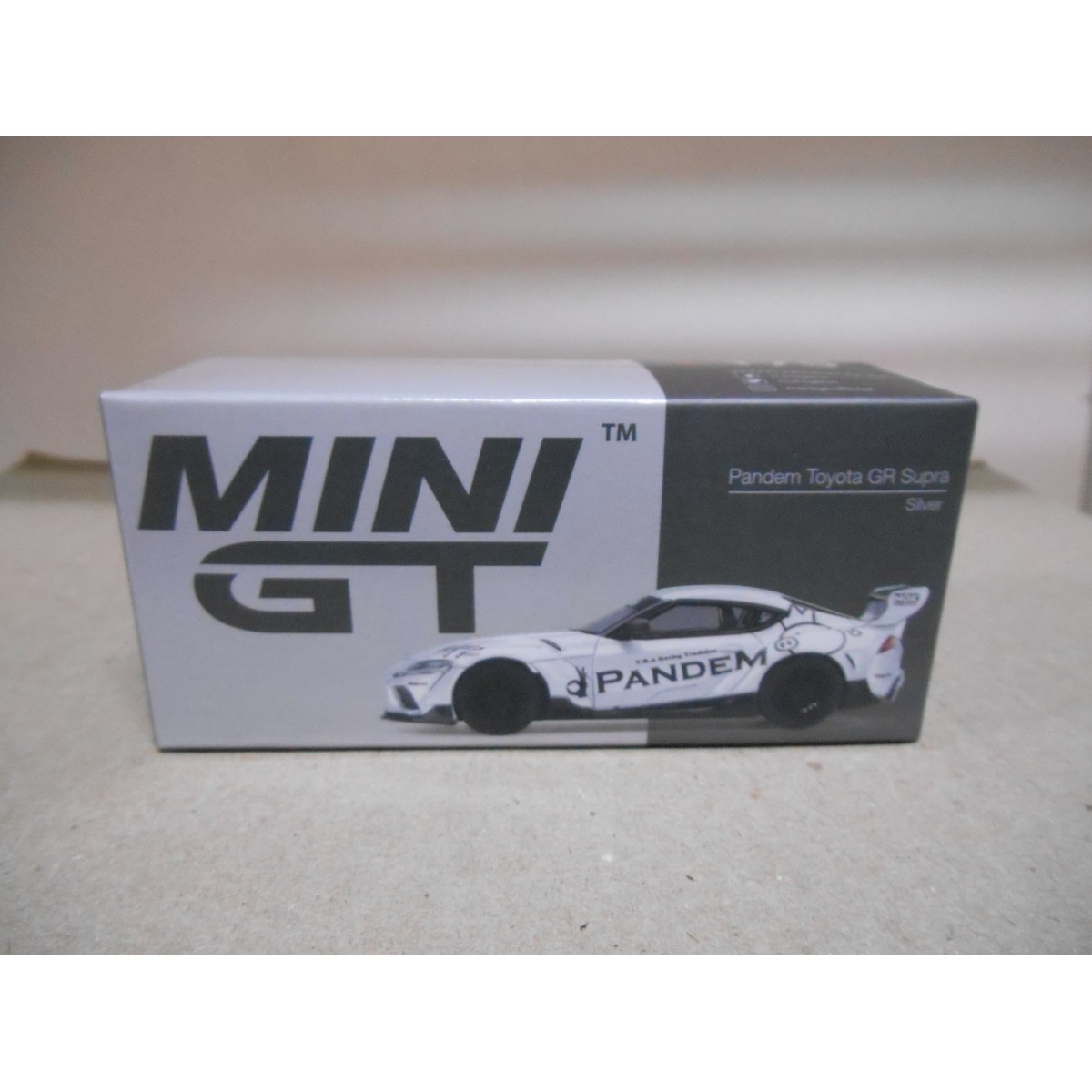 PANDEM TOYOTA GR SUPRA SILVER 1:64 MINI GT - BCN STOCK CARS