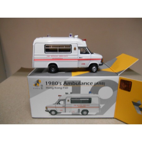 FORD AMBULANCE A98 1980 FIRE SERVICES HONG KONG 1:76 TINY TOYS