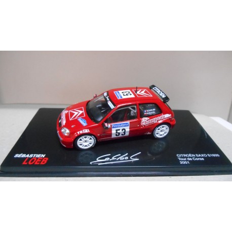 CITROEN SAXO S1600 RALLY TOUR CORSE 2001 LOEB 1:43 ALTAYA IXO