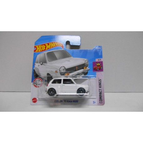 HONDA N600 1970 CUSTOM WHITE 4/5 COMPACT KINGS 1:64 HOT WHEELS