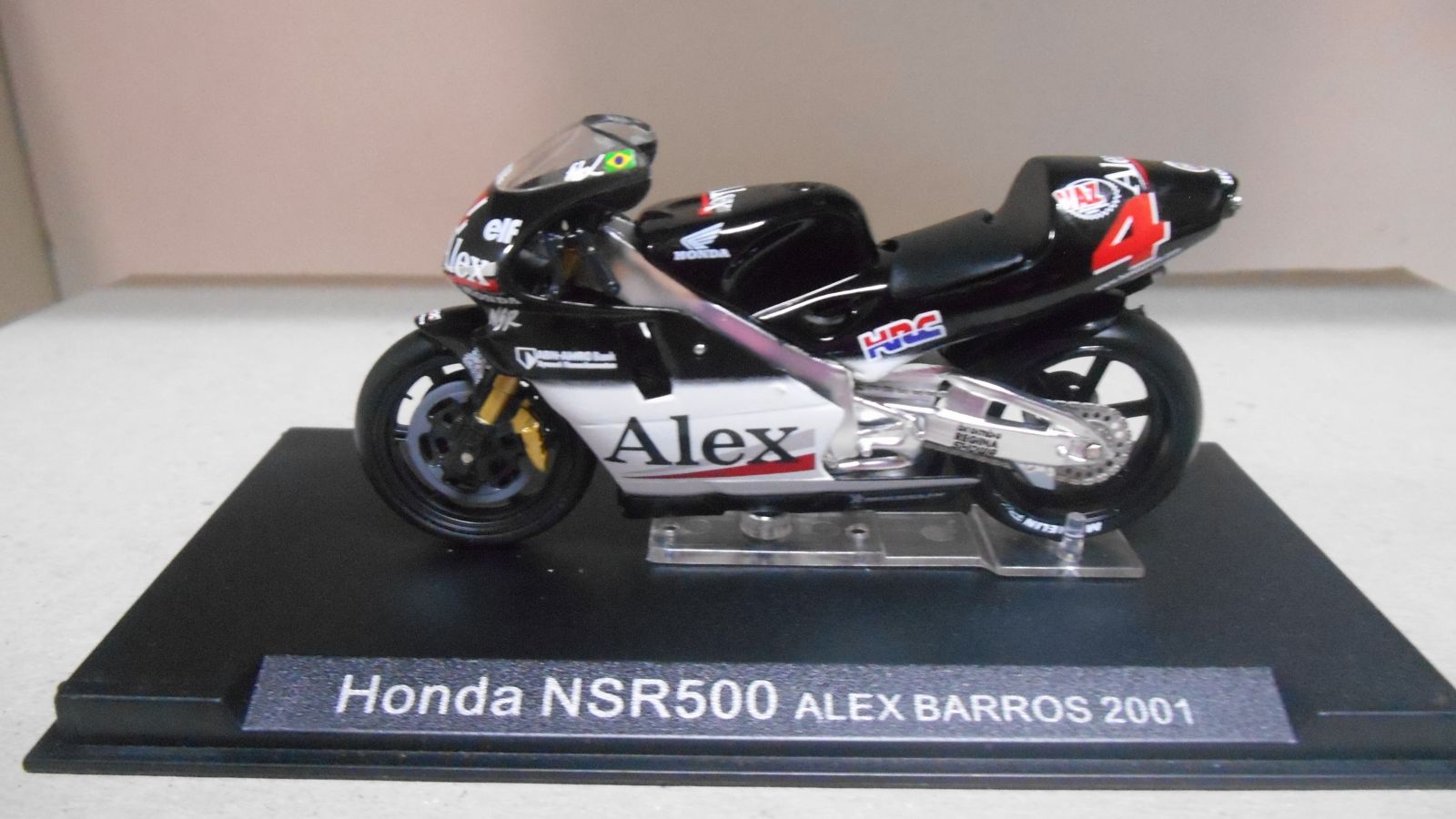 HONDA NSR 500 ALEX BARROS 2001 MOTO/BIKE 1:24 ALTAYA IXO - BCN STOCK CARS