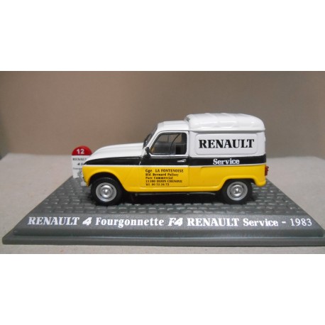 RENAULT 4 F4 FOURGONNETTE RENAULT SERVICE 1:43 UH HACHETTE