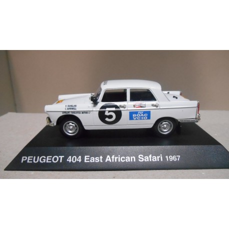 PEUGEOT 404 RALLY EAST AFRICAN SAFARI 1967 1:43 NOREV HACHETTE