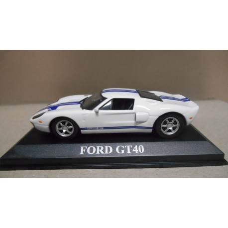 FORD GT40 WHITE/BLUE STRIPE DREAM CARS 1:43 ALTAYA IXO