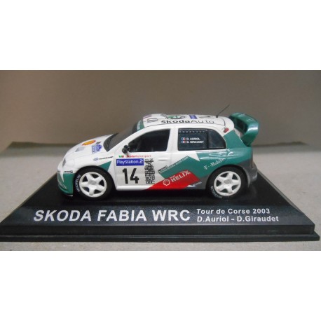 SKODA FABIA WRC RALLY TOUR CORSE 2003 D.AURIOL 1:43 ALTAYA IXO