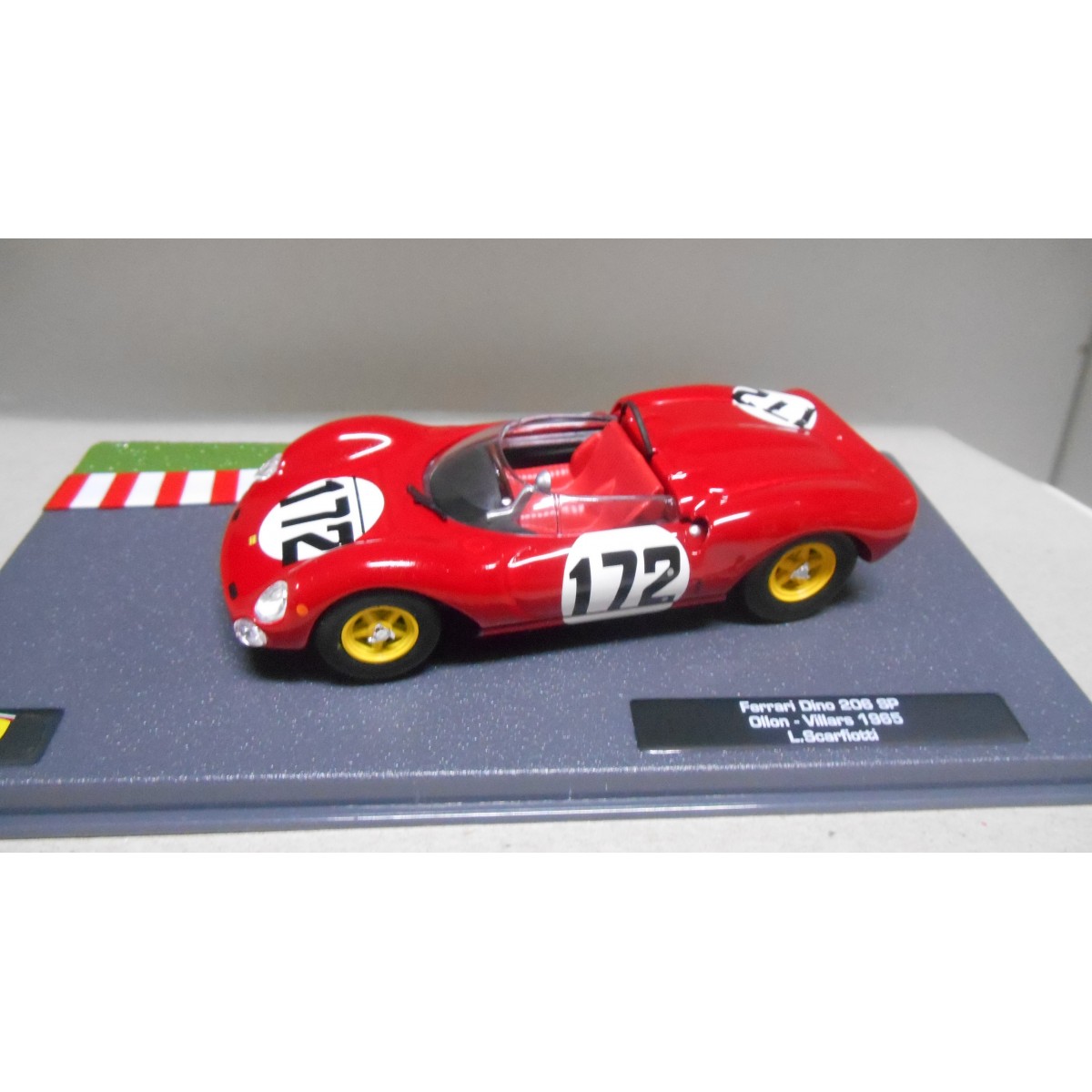 FERRARI DINO 206 SP OLLON-VILLARS 1965 L.SCARFIOTTI 1:43 FERRARI RACING ...