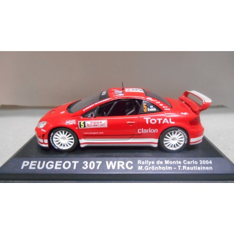 PEUGEOT 307 WRC RALLY MONTE CARLO 2004 GRONHOLM 1:43 ALTAYA IXO DEFECT/NO RETRO