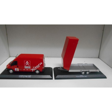 CITROEN JUMPER 2.8 HDi + TRAILER SPORT WRC 2001 ASSISTANCE RALLY 1:43 ALTAYA IXO