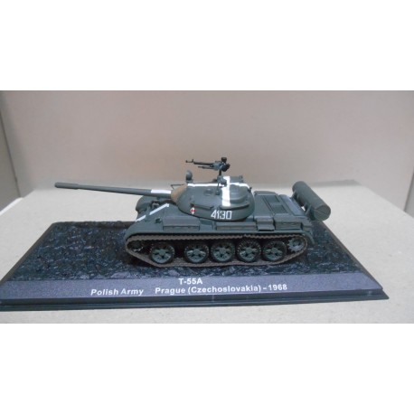 TANK T-55A POLISH ARMY PRAGUE/CZECHOSLOVAQUIA 1968 1:72 ALTAYA IXO