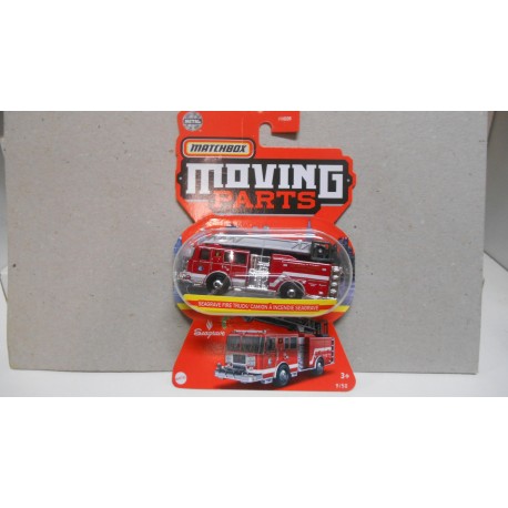 MOVING PARTS SEAGRAVE FIRE/POMPIERS/BOMBEROS CAMION/TRUCK 1:64 MATCHBOX