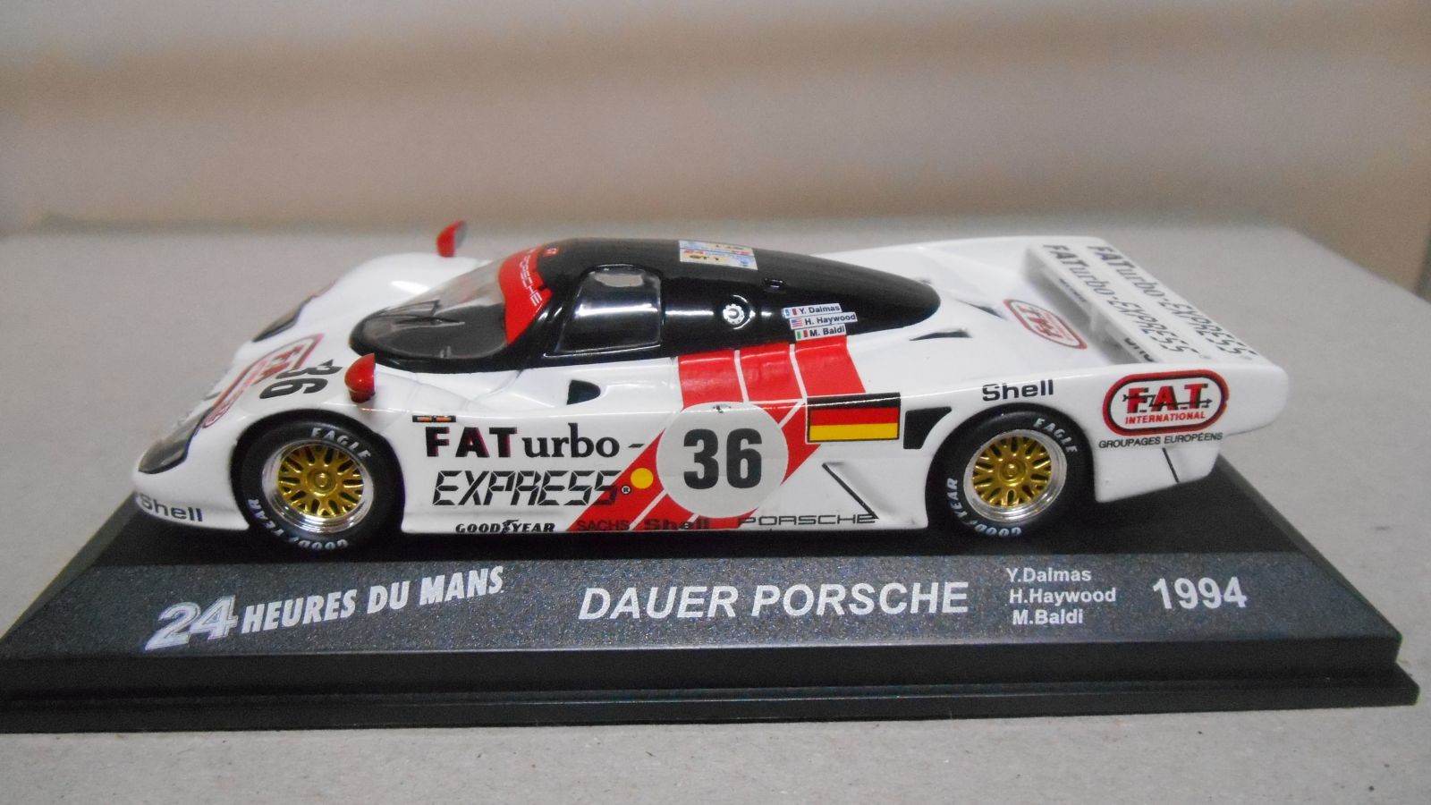 DAUER PORSCHE 962 WIN 24 H LE MANS 1994 DALMAS-HAYWOOD-BALDI 1:43