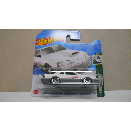 FORD THUNDERBIRD 1988 MATT AND DEBBIE HAY´S  5/10 RETRORACERS 1:64 HOT WHEELS