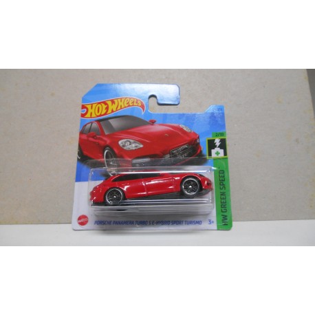 PORSCHE PANAMERA TURBO S E-HYBRID RED 2/10 GREEN SPEED 1:64 HOT WHEELS