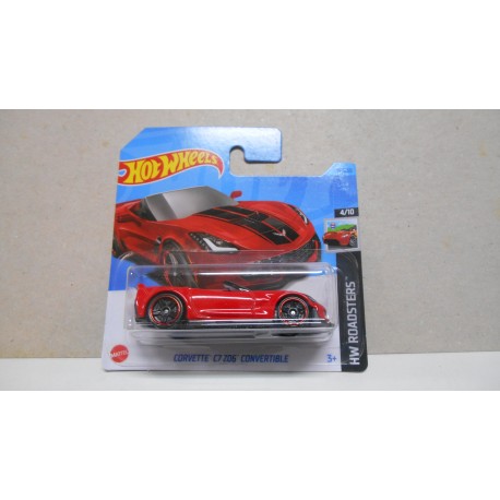 CHEVROLET CORVETTE C7 Z06 CONVERTIBLE RED 4/10 ROADSTERS 1:64 HOT WHEELS