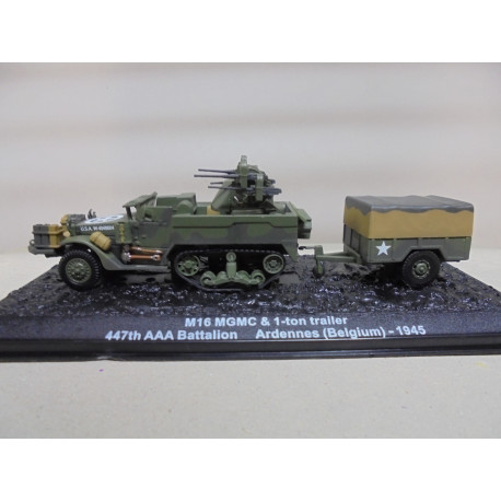 M16 MGMC & 1-ton TRAILER 1945 447th AAA BAT USA WW2 1:72 ALTAYA IXO