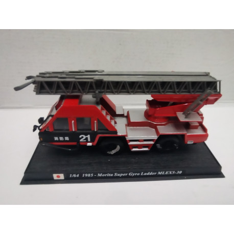 MORITA MLEX5-30 SUPER GYRO 1985 JAPAN FIRE/BOMBEROS/POMPIERS 1:64 DelPRADO NO BOX