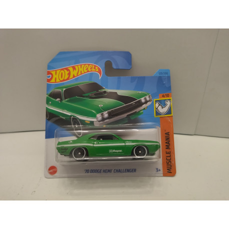 DODGE CHALLENGER HEMI 1970 MOPAR 4/10 MUSCLEMANIA 1:64 HOT WHEELS