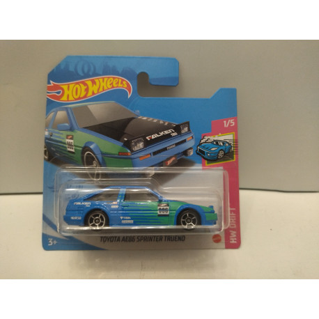 TOYOTA AE86 SPRINTER TRUENO BLUE 1/5 DRIFT 1:64 HOT WHEELS